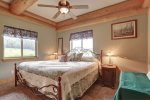 Elk Creek Retreat master bedroom with King bed. . 